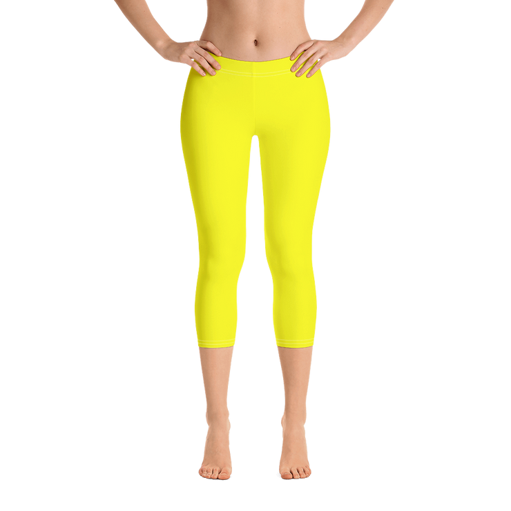 Neon Yellow Capri Leggings