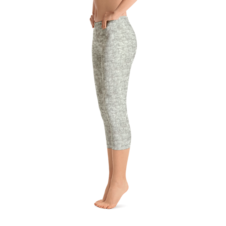 Silver Fur Capri Leggings