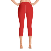 Red Capri Yoga Pants