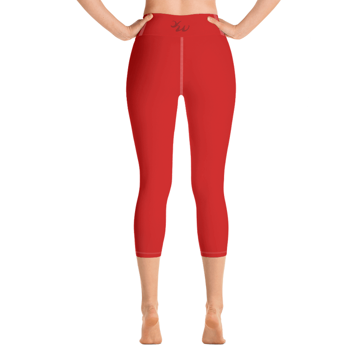 Red Capri Yoga Pants