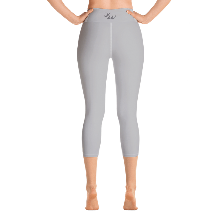 Silver Capri Yoga Pants