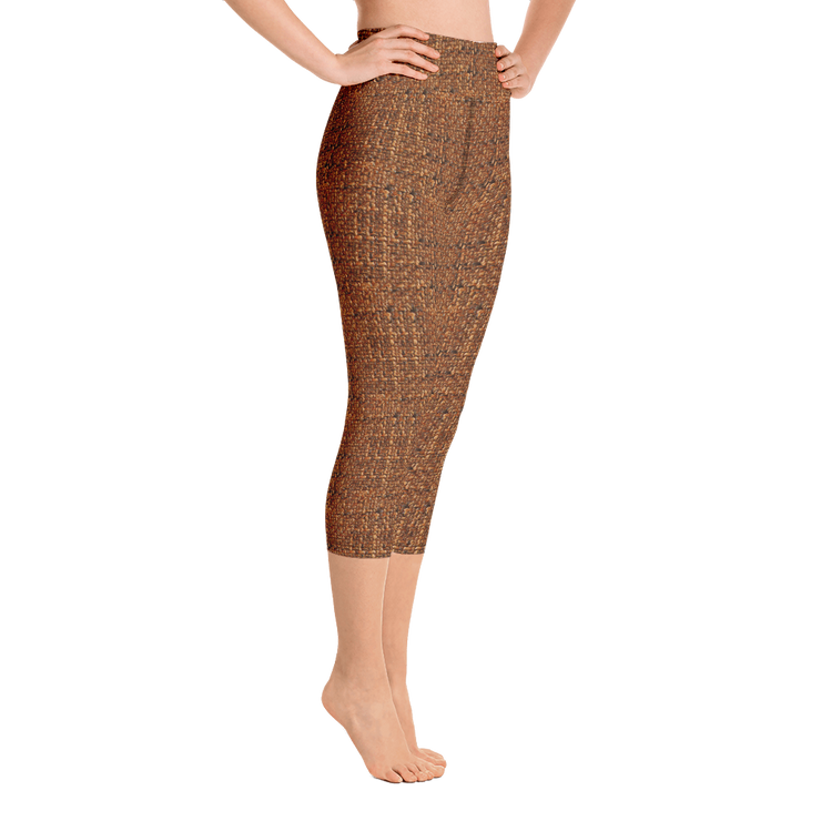 Terracotta Bouclé Capri Yoga Pants