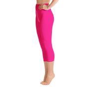 Neon Pink Capri Yoga Pants