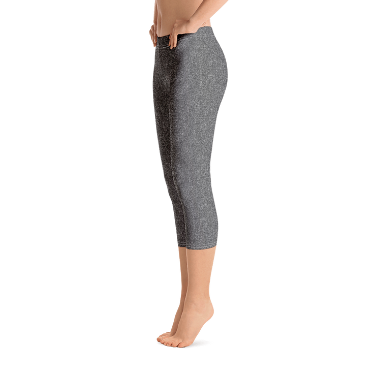 Grey Denim Jean 243 Capri Leggings