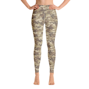 Brown Camo Pixel Yoga Pants