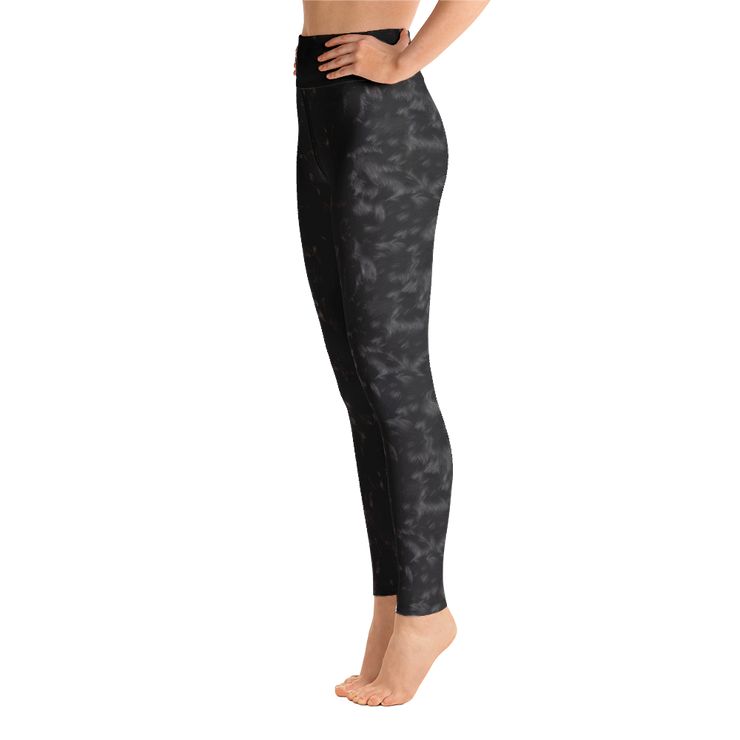 Black Fur Yoga Pants