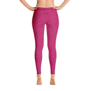 Magenta Lattice Knit Leggings