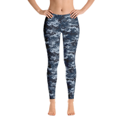 Blue Camo Pixel Leggings