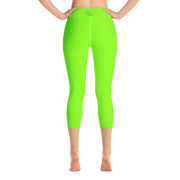 Neon Green Capri Yoga Pants