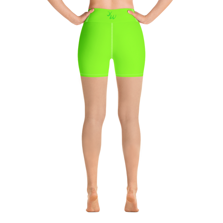 Neon Green Yoga Shorts