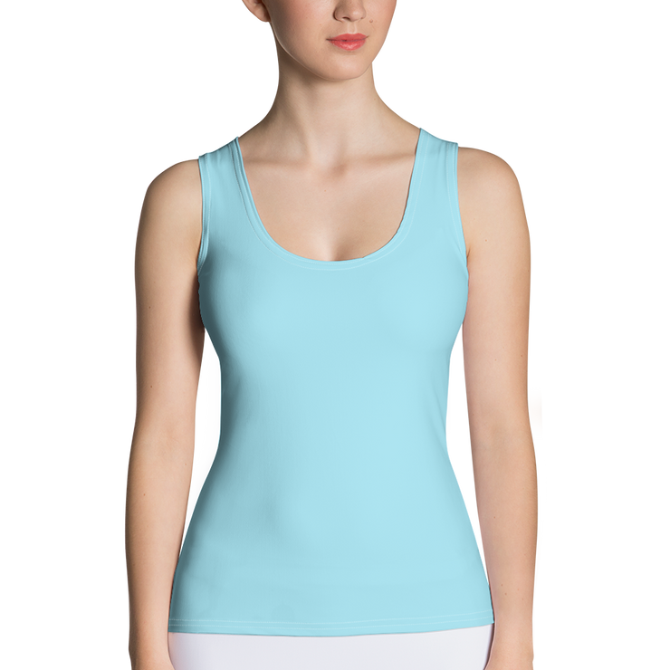 Sky Blue Dip Hem Tank Top