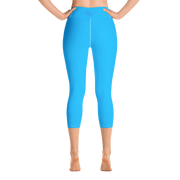 Neon Blue Capri Yoga Pants