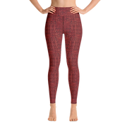 Red Bouclé Yoga Pants