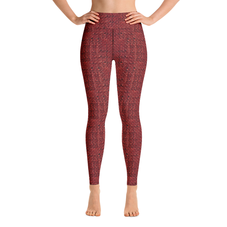 Red Bouclé Yoga Pants