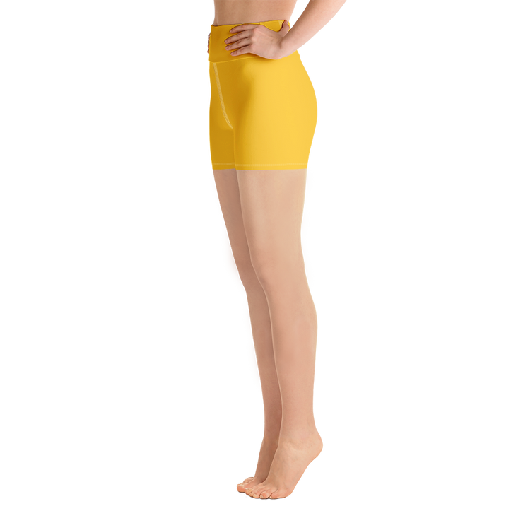 Mustard Yellow Yoga Shorts