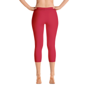 Lava Red Capri Leggings