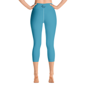 Steel Blue Capri Yoga Pants