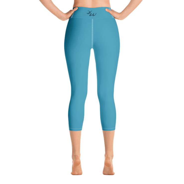 Steel Blue Capri Yoga Pants