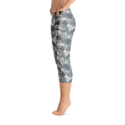 Grey Camo Capri Leggings