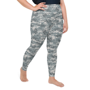 Grey Camo Pixel Plus Size Leggings