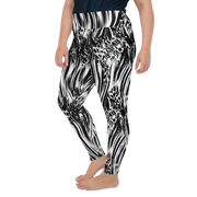 Fused Black & White Plus Size Leggings