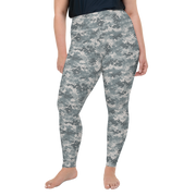 Grey Camo Pixel Plus Size Leggings