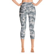 Grey Camo Capri Yoga Pants