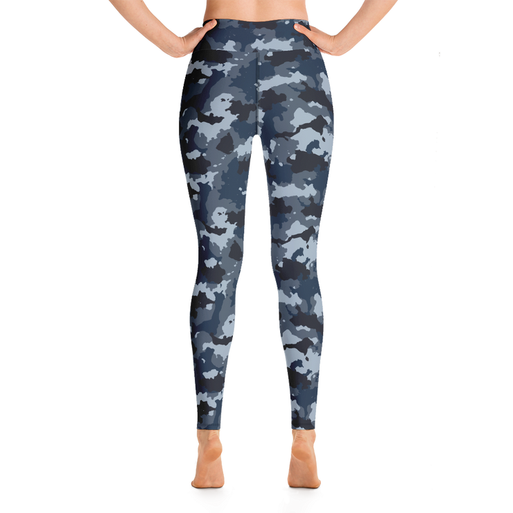 Blue Camo Yoga Pants