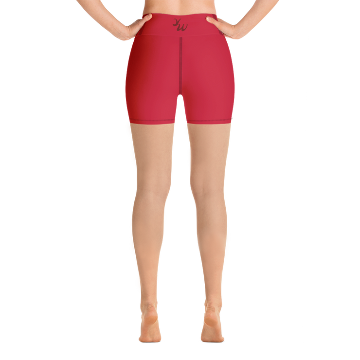 Lava Red Yoga Shorts