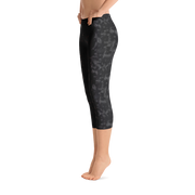 Black Fur Capri Leggings