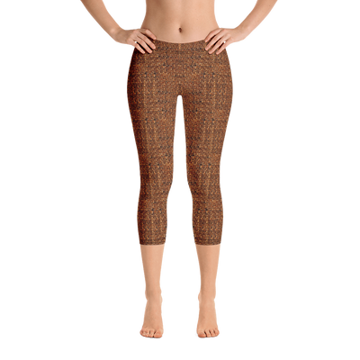 Terracotta Bouclé Capri Leggings