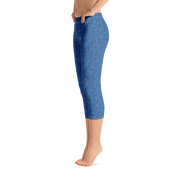 Blue Denim Jean 243 Capri Leggings