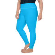 Neon Blue Plus Size Leggings