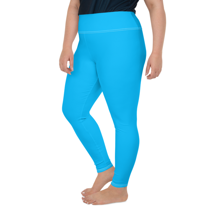 Neon Blue Plus Size Leggings