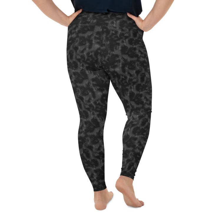 Black Fur Plus Size Leggings