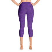 Purple Bouclé Capri Yoga Pants