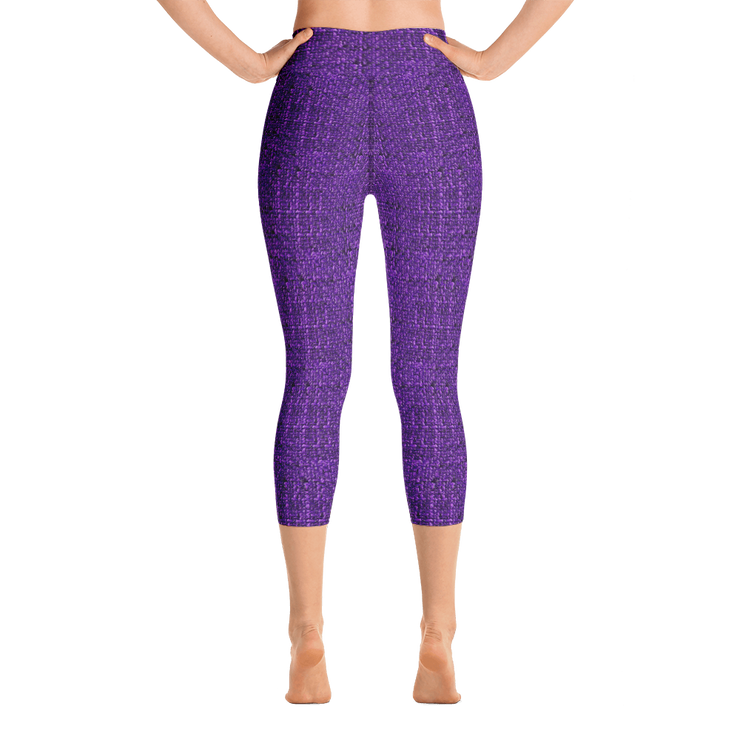 Purple Bouclé Capri Yoga Pants