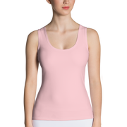 Cotton Candy Pink Dip Hem Tank Top