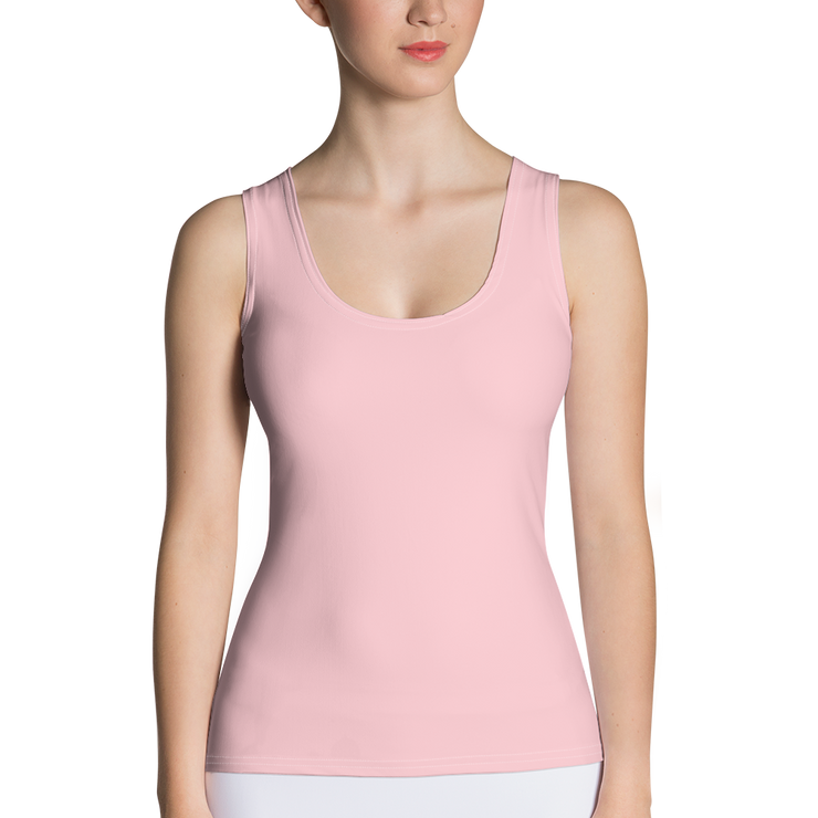 Cotton Candy Pink Dip Hem Tank Top