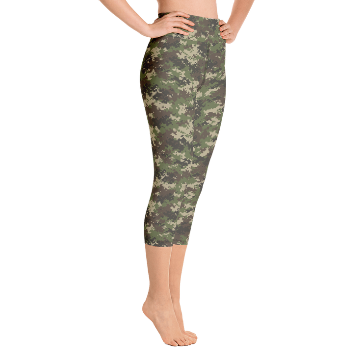 Camo Pixel Capri Yoga Pants