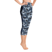 Blue Camo Capri Yoga Pants