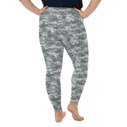 Grey Camo Pixel Plus Size Leggings