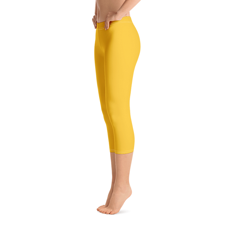 Mustard Yellow Capri Leggings