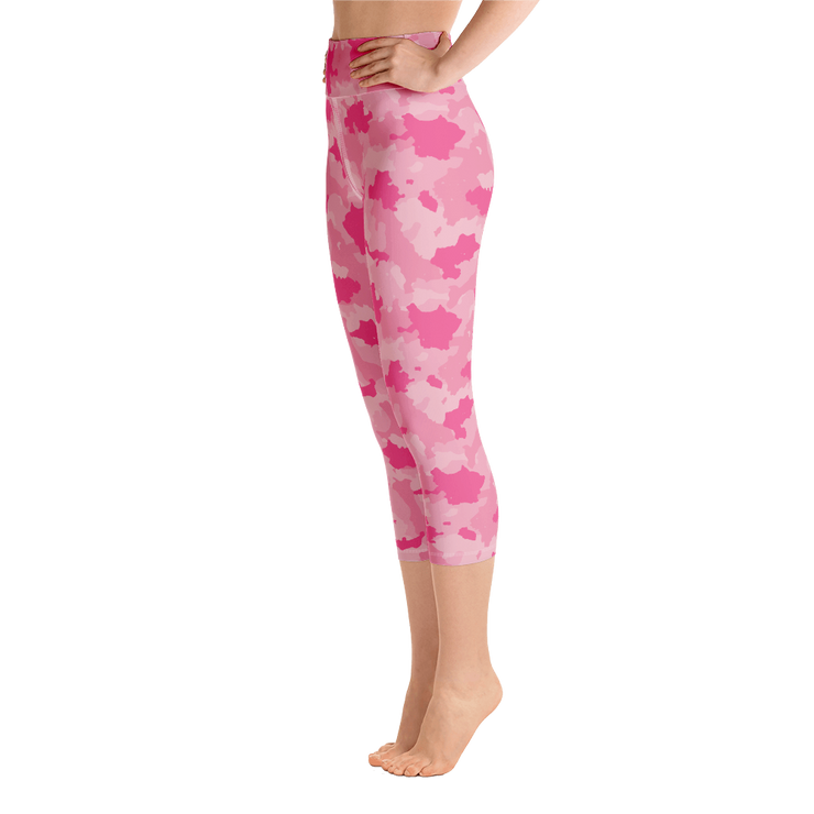 Pink Camo Capri Yoga Pants