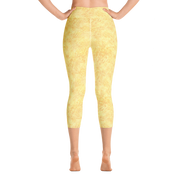 Gold Fur Capri Yoga Pants