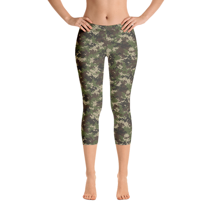 Camo Pixel Capri Leggings