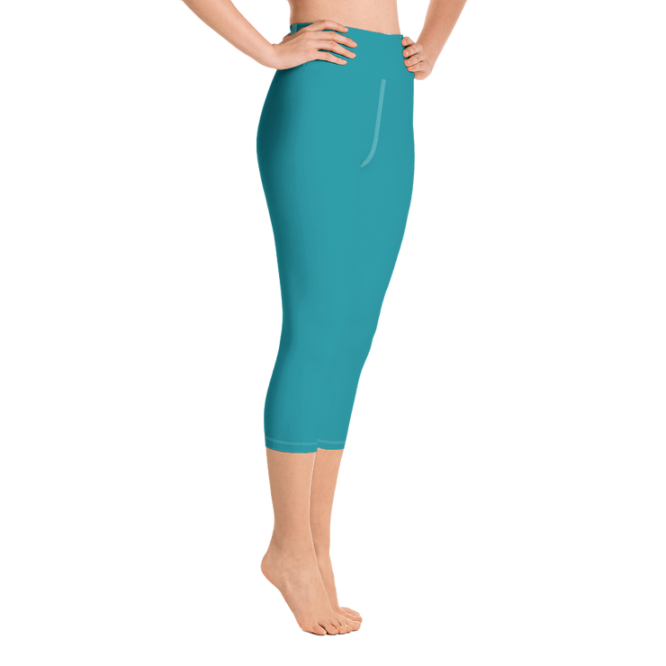 Teal Capri Yoga Pants