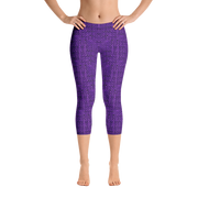 Purple Bouclé Capri Leggings