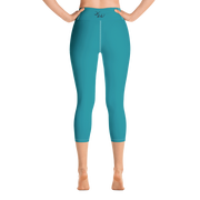 Teal Capri Yoga Pants