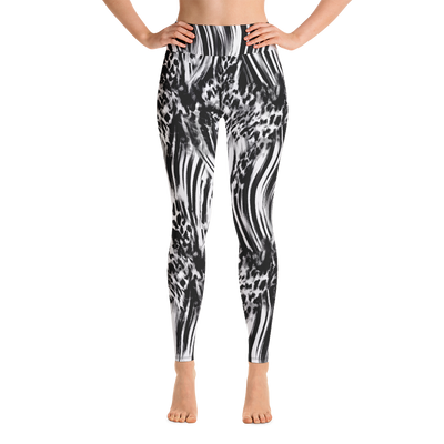 Fused Black & White Yoga Pants